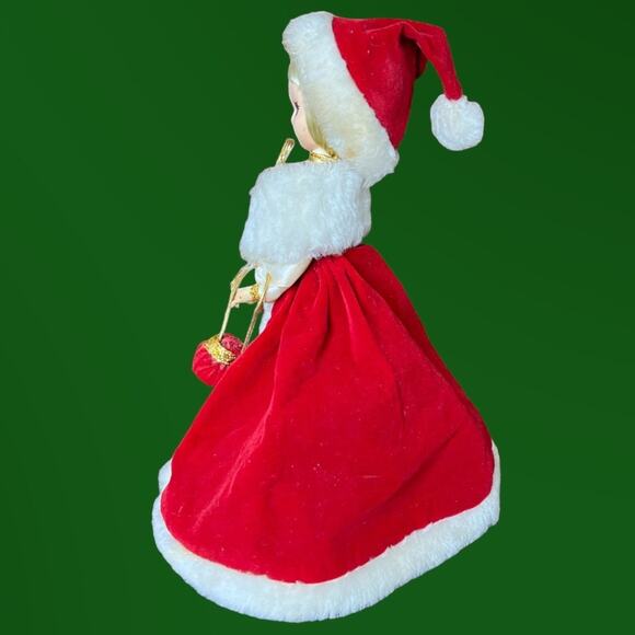 1978 Vintage Bradley Dolls Christmas Holiday Mrs Claus Big Eye Doll Collectible - Picture 3 of 7